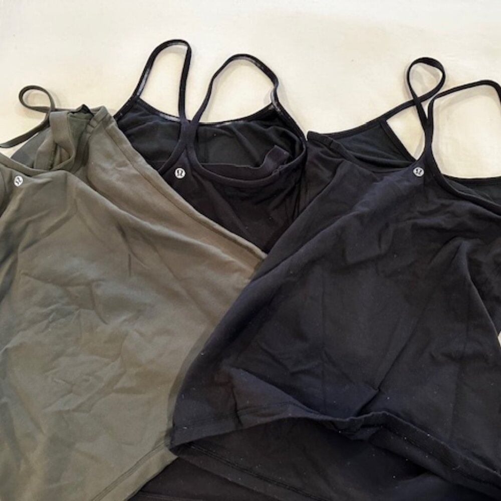 Three Lululemon tanks -size 6